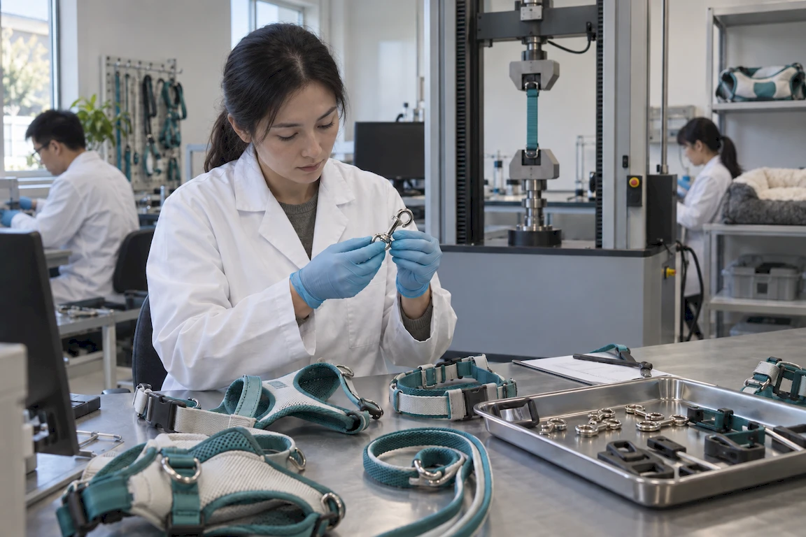 Pet product quality inspection for dog bed manufacturing