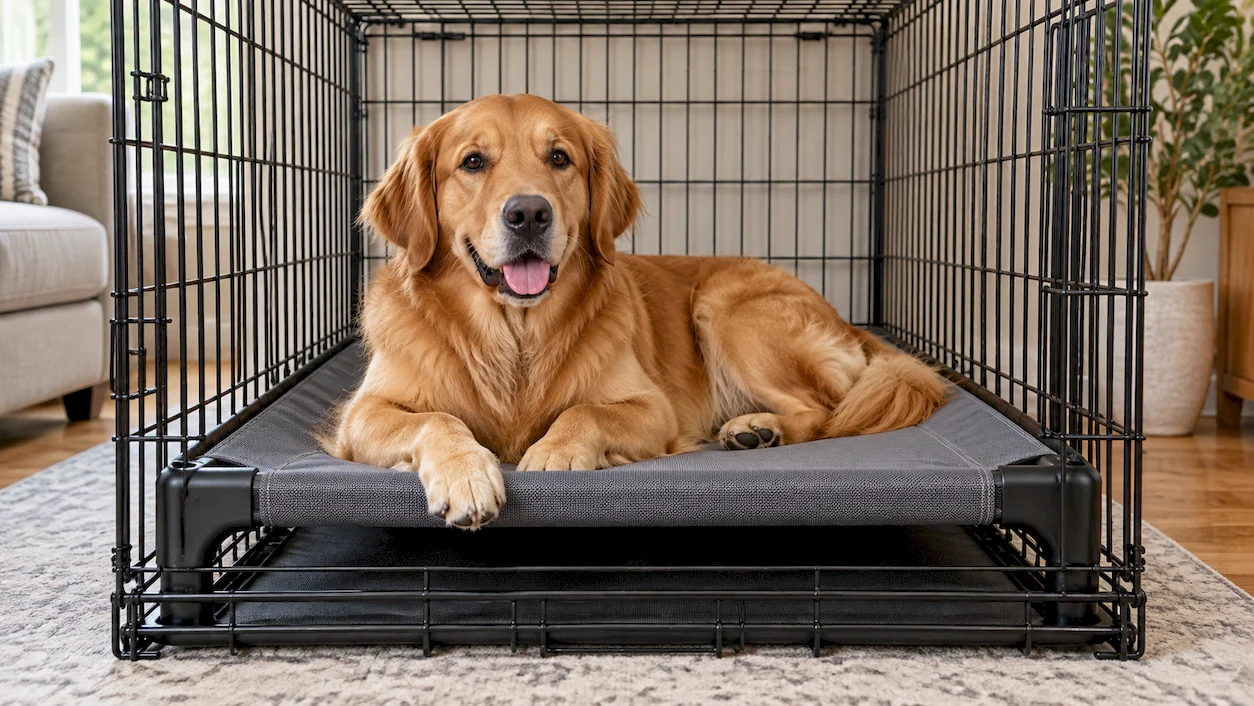 Durable dog bed for large dogs and destructive chewers